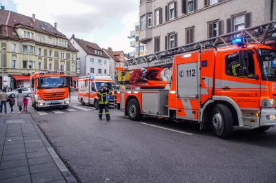 Stuttgart: Heisses Fett loest Brand in Hotelkueche aus.